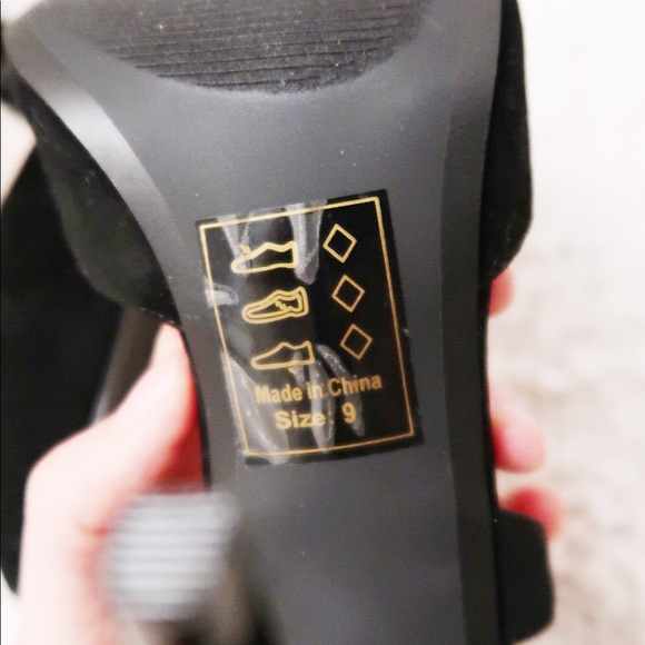 Lulu’s Marie Black Faux Suede Lace-Up Heels - Picture 6 of 6